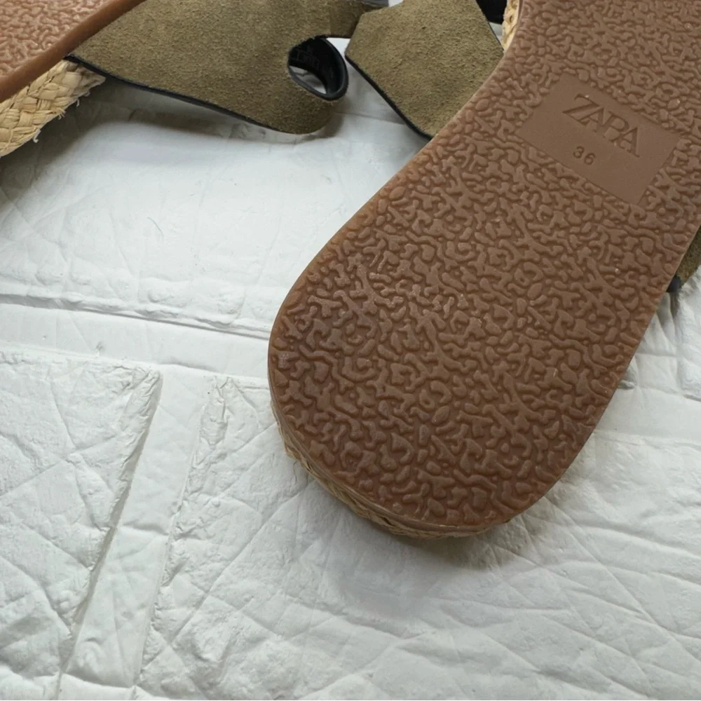 Zara Shoes | Nwt Zara Suede Sandals | Color: Brown/Green |
Size: 36 - Picture 7 of 12